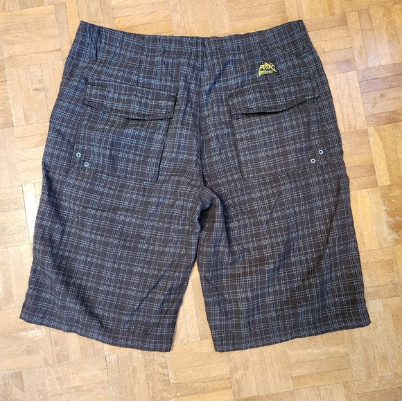 Mens Fox Black and Blue Plaid Shorts sz 38 - Picture 5 of 9